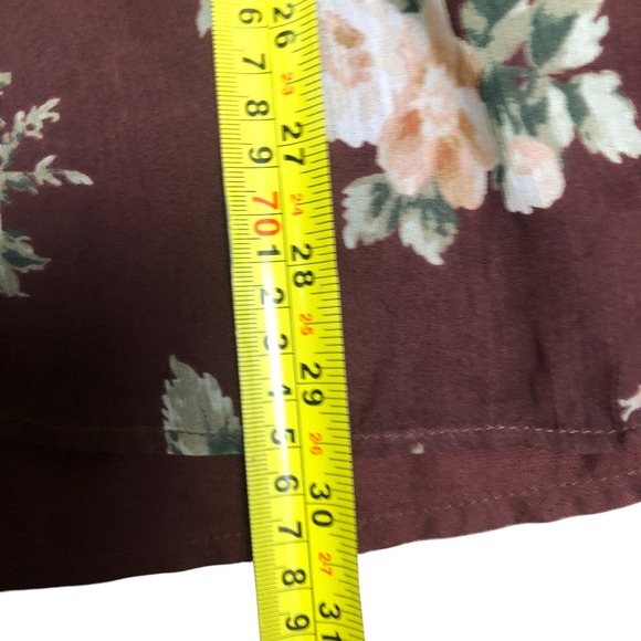 Abercrombie & Fitch‎ Women's Brown Floral Boho Tiered Babydoll Mini Dress Size S - Picture 13 of 16